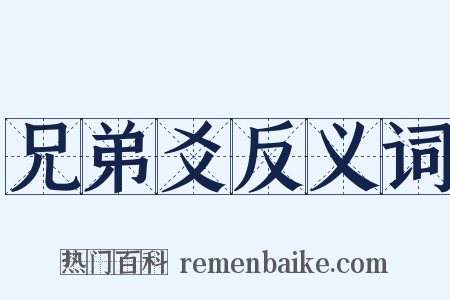 兄弟爻反义词是什么意思的图片